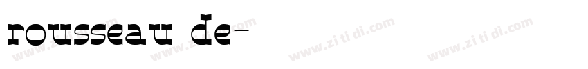 rousseau de字体转换